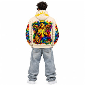 Sweat-shirt à capuche pour homme, imprimé par sublimation, design élégant et durable, style streetwear hip-hop - Product Image 3