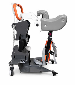 <b>Black</b> Dual Adjustable Metal Patient Lift with Seat and Safety <b>Harness</b> for Mobility Assistance - Product Image 3