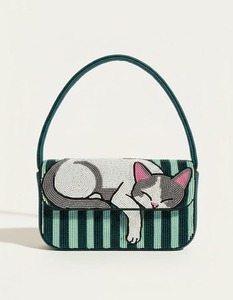 Bolso de Noche de Lujo con Diseño Floral y de Piedras, Bolso Étnico Adornado con Perlas y Cuentas para Bodas - Product Image 3