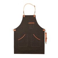 Étui de protection professionnel en cuir et toile, de luxe, avec fermeture éclair, étanche, antichoc, réglable à bandoulière croisée, pour chef, barista, barbier