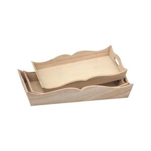 Bandejas de Servir Ecológicas de Madera de Acacia, Plato con Forma de Nubes/Hojas para Decoración de Fiestas, Plato de Madera Grabado a Mano para Comida - Product Image 5
