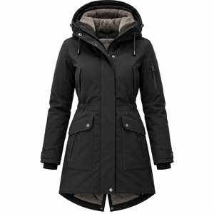 Abrigo Parka Casual Cómodo para Mujer, Abrigo Cálido con Capucha y Relleno de Algodón, Chaqueta Deportiva Casual de Talla Grande al por Mayor - Product Image 4