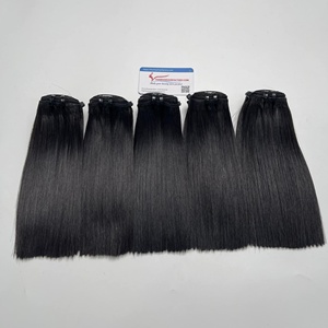 Meilleur choix pour les extensions de cheveux lisses, cheveux vierges non traités, cheveux naturels soyeux, lisses, double trame - Product Image 4