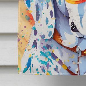 Dálmata Hippie Dawg poste de porche grande decorativo patio Banner Multicolor poliéster casa pared colgante ilustraciones Multicolor - Product Image 4