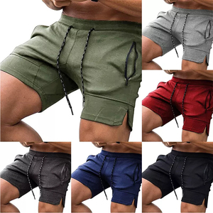 Shorts de sport pour hommes en mélange coton-polyester, respirants, personnalisables avec logo, pour la course et la gym, vente en gros - Product Image 5