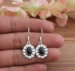 Natural <b>Black</b> Onyx Drop <b>Earrings</b> 925 Sterling Silver Luxury Party Jewelry <b>for</b> <b>Women</b> Classic <b>Black</b> Gemstone Wholesale - Product Image 1