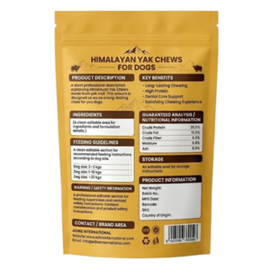 Friandises à mâcher au lait de yak de l'Himalaya pour chiens, saveur salée, dures, longue durée, riches en protéines, friandises dentaires, fabricant indien, OEM ODM, marque privée - Product Image 2