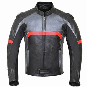 Professional Breathable Plus Size Motorcycle <b>Racing</b> <b>Jacket</b> Leather Biker Gear with Protective Padding for Road and Track - Product Image 1