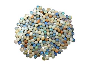 Belles cabochons d'opale de feu éthiopienne naturelle de forme ovale de taille personnalisée coupant des pierres précieuses en vrac pour la fabrication de bijoux à partir de gemmes PDM - Product Image 3