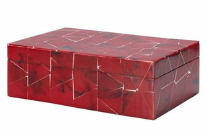 <b>Rectangular</b> Red Resin Inlay Hand-painted Multi-functional Photo Frame with Other Pattern for Home Decoration - Product Image 1