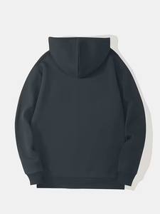 <b>Men's</b> Solid <b>Green</b> Fleece Pullover <b>Hoodie</b> Pocket Eco-Friendly Quick Dry Breathable Windproof Winter Casual Sportswear - Product Image 2