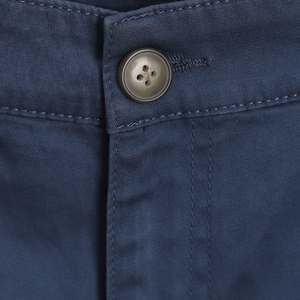 Pantalon long décontracté en coton pour homme, idéal pour l'été, écologique, infroissable, extensible et confortable, disponible en marque privée, bleu marine, vente en gros - Product Image 4