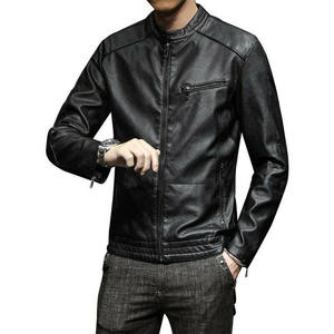 Chaqueta de Cuero Genuino para Hombre, Corte Ajustado, Chaqueta de Motociclista de Piel de Oveja de Alta Calidad, Abrigo de Invierno a Prueba de Viento - Product Image 3
