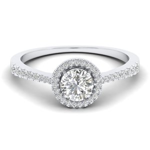 Bagues de fiançailles personnalisées REYES en or rose massif 14 carats avec diamants certifiés IGI pour femmes, vente en gros de bijoux fins - Product Image 5