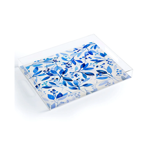 Attractive Flower Printed Acrylic Serving Tray For Guest Room Coffee Tea Mug & Dessert <b>Cookies</b> Serving Tray - Product Image 6