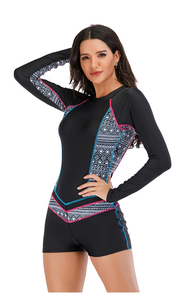 Nueva moda personalizada sublimación impresa para mujer Rash Guard manga larga Swim & Surf Shirt manga larga hecho en fábrica Rash Guards - Product Image 3