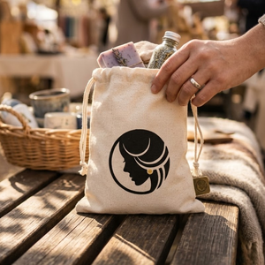 Custom Logo Drawstring Canvas Shopping <b>Bag</b> Reusable Eco Friendly Cotton Tote Promotional <b>Gift</b> Carry Durable Lightweight <b>Medium</b> - Product Image 4