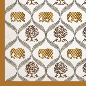 Gulmohar Premium <b>King</b> <b>Size</b> Cotton <b>Bed</b> <b>Sheet</b> <b>Set</b> Elephant Tree Pattern with Matching Pillow Covers - Product Image 5