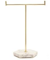Support à bijoux en laiton à trois niveaux avec base solide et stable pour un rangement sécurisé des bijoux, finition décorative ajoutant une touche de luxe à n'importe quelle pièce.