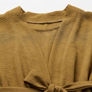 Robe Abaya de luxe pour femmes musulmanes, en polyester léger perlé, à manches classiques, silhouette robe de bal, écologique, service OEM ODM - Product Image 4