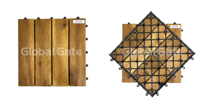 Tarima de Madera de Acacia Vietnamita Contemporánea, Antideslizante, Resistente al Agua, Encastrable, 300x300mm, Ecológica, con Certificación FSC, Modelo GV-012A de Viet Wood - Product Image 2