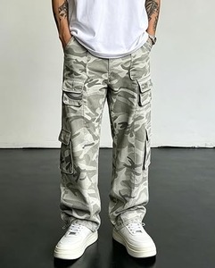 Jean en denim à jambe large pour homme - Style décontracté déchiré écoresponsable en coton respirant, coupe ample, bleu classique, prêt pour l'hiver et l'été - Product Image 1