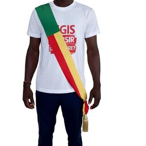 Cinturón Tricolor de un Diputado con Borlas Metálicas Doradas y Cinta Decorativa Dorada - Product Image 2