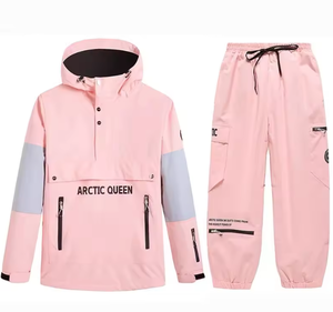 เสื้อแจ็คเก็ตสกีและสโนว์บอร์ดดีไซน์ใหม่ กันลม พร้อมซิปปิดและลายพิมพ์ สำหรับกีฬากลางแจ้งในฤดูหนาว - Product Image 5