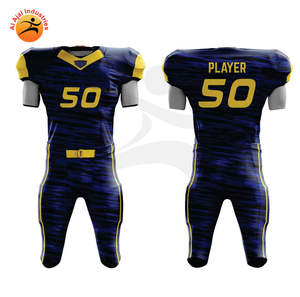 ชุดยูนิฟอร์มอเมริกันฟุตบอลแบบขายส่งจากโรงงาน OEM เสื้ออเมริกันฟุตบอล พิมพ์ลายดิจิตอลแบบระเหิด โพลีเอสเตอร์ แห้งเร็ว - Product Image 4