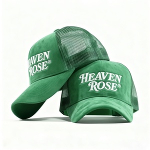 Custom Logo Suede Mesh Trucker Cap Streetwear Baseball Hat Wholesale OEM Embroidery Low MOQ Unisex Snapback - Product Image 1