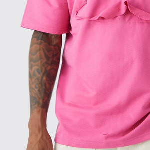 Chemises pour hommes en coton 100% respirant, design unique, style personnalisé, couleur unie, en stock, respectueuses de l'environnement, à manches courtes - Product Image 6