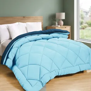 Edredón Moderno Color Azul Aqua para Invierno, Hecho con Tela de Microfibra Ligera de 90 GSM, Transpirable, Ecológico y Cómodo para Dormir - Product Image 5