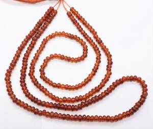 ลูกปัดเฮสโซไนต์การ์เน็ตทรงรอนเดลล์เรียบขนาด 4-5 มม. สีส้ม ลูกปัดพลอยเฮสโซไนต์ทรงรอนเดลล์ 16 นิ้ว ลูกปัดเฮสโซไนต์การ์เน็ตแบบเม็ดเดี่ยว - Product Image 1