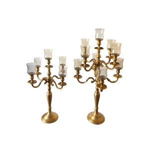 Support de bougie décoratif en métal doré, nouveau design, fait main, en aluminium moulé, pour bougies chauffe-plat et pilier, vente chaude - Product Image 1
