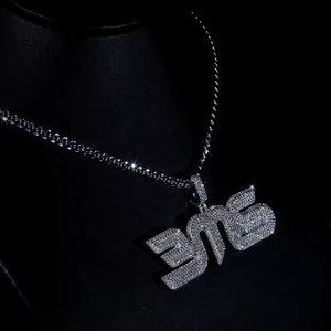 Iced Out Moissanite <b>Pendant</b> 925 <b>Silver</b> Letter Name Charms Hip Hop Style Jewelry Everyday Wear <b>Pendant</b> <b>Initial</b> Letter <b>Pendant</b> - Product Image 3
