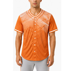 Maillot de baseball personnalisé pour hommes et femmes, léger, respirant, avec fermeture boutonnée, impression de numéro et style sportif - Product Image 3