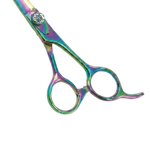 High Quality Premium Multi Colour Stainless Steel Hair <b>Shears</b>, Professional Barber Salon <b>Tools</b>, Crystal Adjustment Screw - Product Image 6