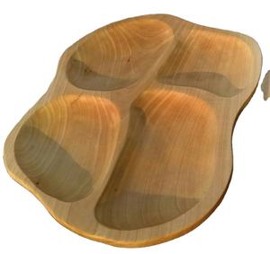 Plateau de service en bois naturel de forme carrée pour aliments délicieux assiettes en bois pour le service - Product Image 6