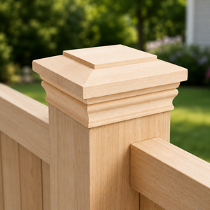 Tapa Decorativa Plana de Madera Sólida Personalizada para Postes de Cercas y Terrazas, OEM ODM - Product Image 5