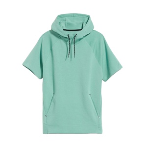 OEM logotipo personalizado de alta calidad mezclado bordado personalizado Oversize media manga hombres Sudadera con capucha para los hombres - Product Image 6