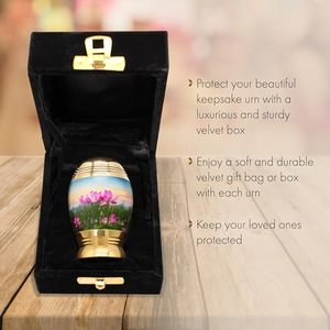 Traditional Brass <b>Keepsake</b> Funeral Urn <b>Memorial</b> Ash Container Crafted With Refined Smooth Finish And Secure Closure - Product Image 2