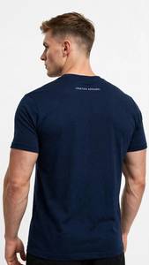 ONETEN APPAREL <b>Men's</b> <b>Navy</b> <b>Blue</b> Feather Bird Print <b>T</b>-<b>Shirt</b> Short Sleeve O-Neck Regular Fit - Product Image 3