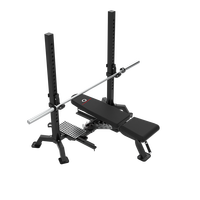 Máquina de remo y press de banca inteligente QLI QMP450, plegable, comercial, de seguridad, para gimnasio y fitness, con placas de peso ajustables y duraderas.