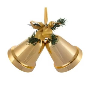 Ornement de cloche de Noël fait main avec accent métallique pour la décoration de l'arbre - Product Image 2
