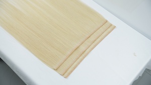 Bande adhésive invisible longue, blonde, qualité supérieure - Cheveux russes slaves du Vietnam - Extensions de cheveux humains véritables - Cuticules alignées - Tendance du moment - Product Image 6
