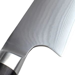 Cuchillo de chef japonés de 12 pulgadas, de acero de Damasco forjado a mano, con acabado satinado y mango de resina, para diestros, cuchillo de cocina. - Product Image 5