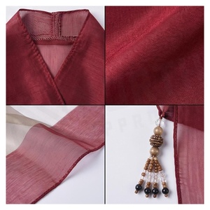 NORTH APPROACH Women's Long <b>Silk</b> <b>Scarf</b> Color Blocking Elegant Fashion Accessory All Seasons - Product Image 4