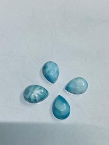 High Quality IGI Certified Natural Larimar Calibrated 7x10 Pear Cut Loose Gemstones - Product Image 3