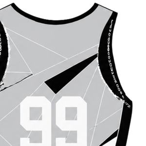 Combinaison de compétition de rowing gris clair, noir et blanc pour homme, sans manches, uniforme de performance, maillot de course, personnalisable, vente en gros - Product Image 5