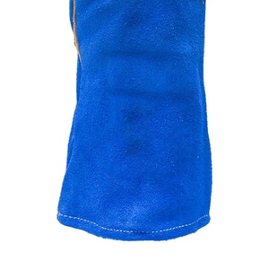 Gants de soudage et de barbecue en cuir de vachette pleine fleur renforcé, haute performance, résistants à l'abrasion et à la chaleur, usage général - Product Image 6